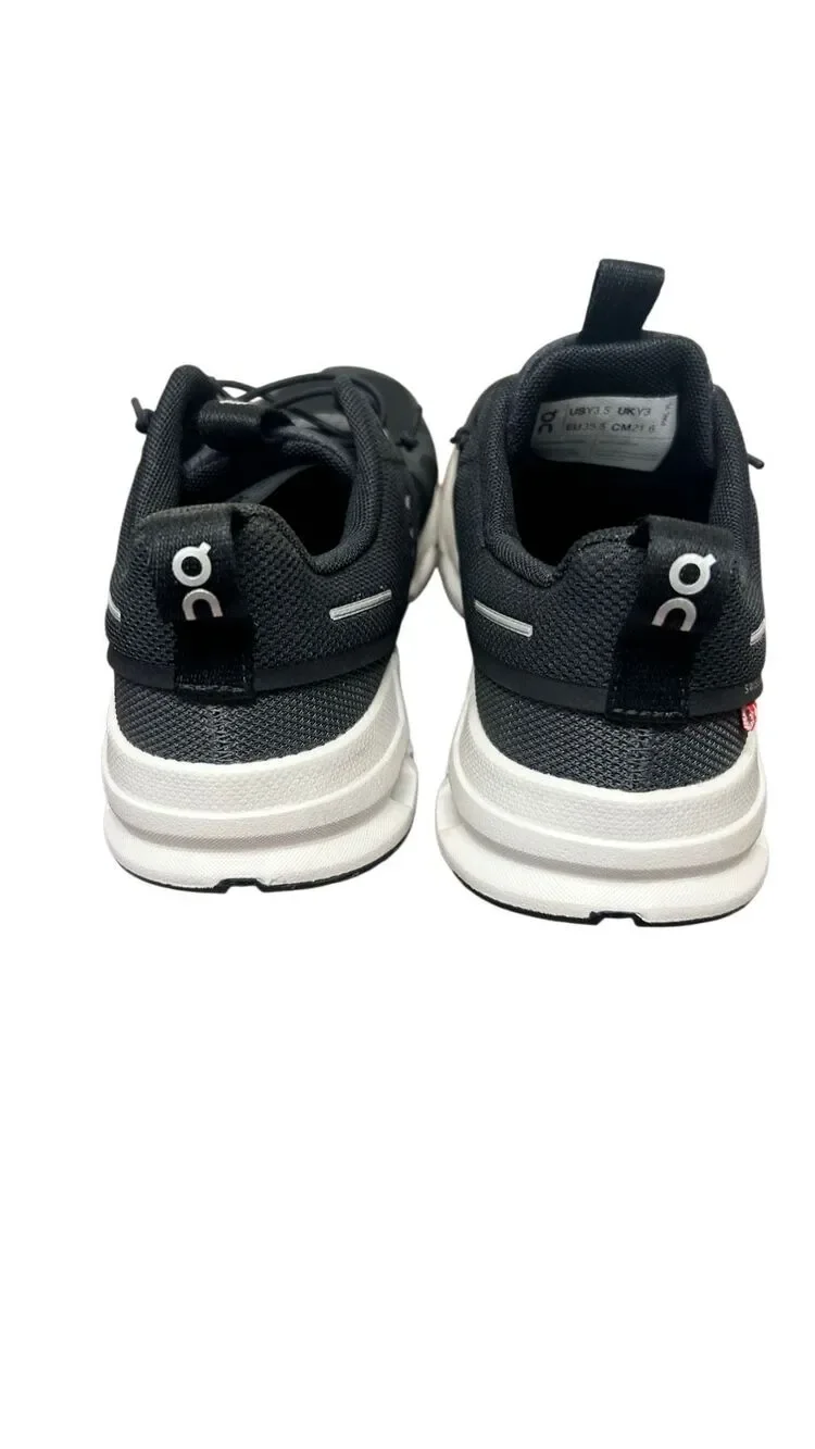 On Cloud Running Shoes Youth 3.5 Black White CloudTec Sneakers